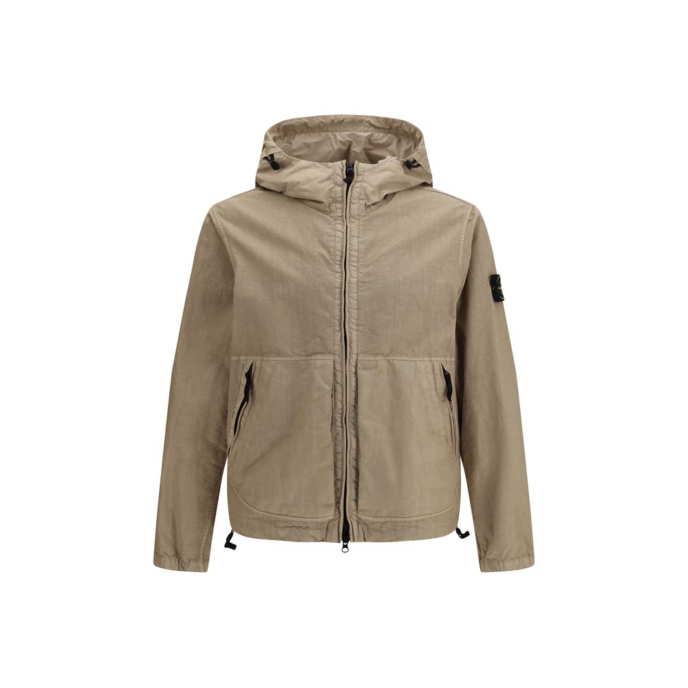 Stone Island Brown Polyamide Shell Jacket