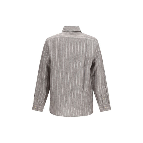 Brunello Cucinelli Beige Linen Dress Shirt