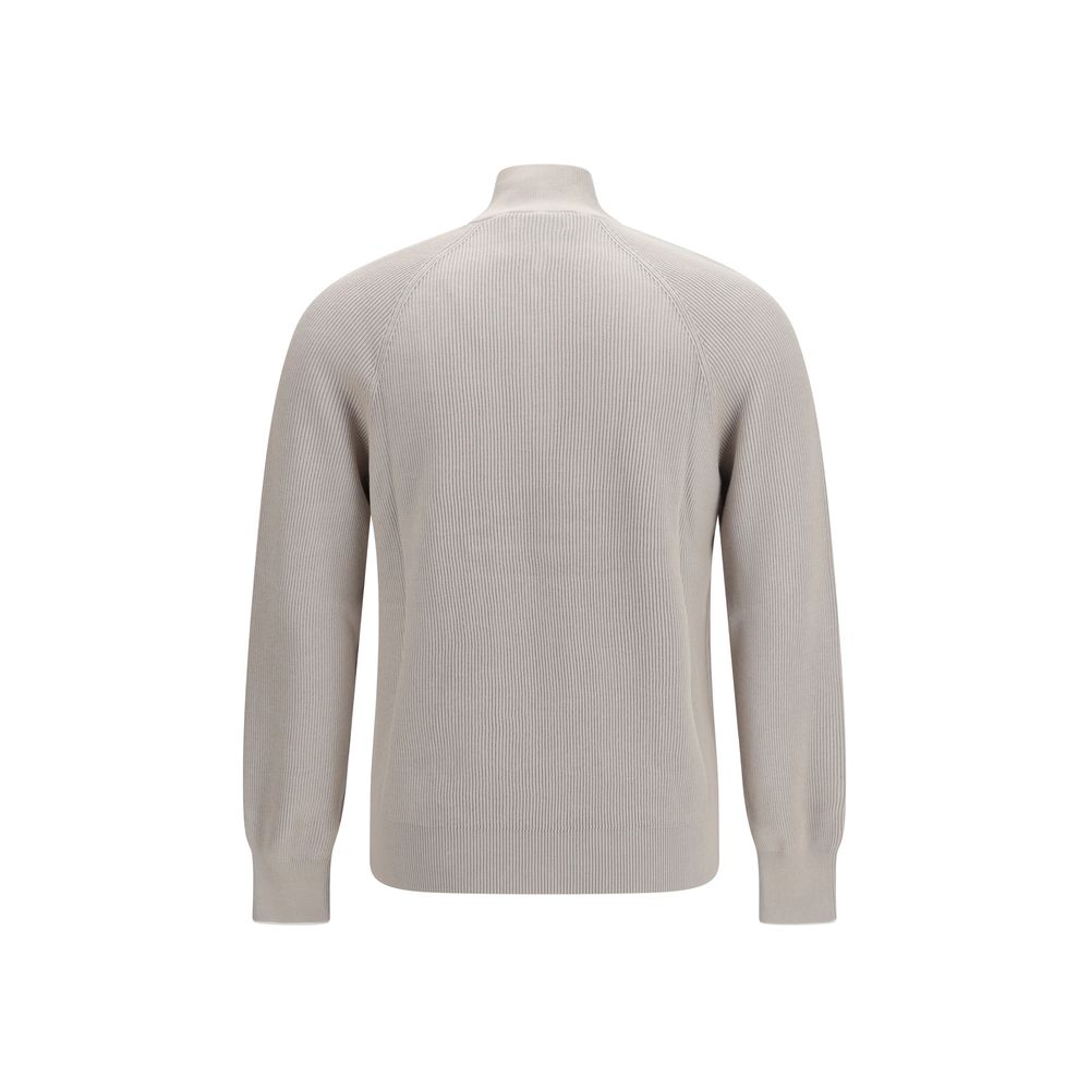 Brunello Cucinelli Beige Cotton Sweatshirt